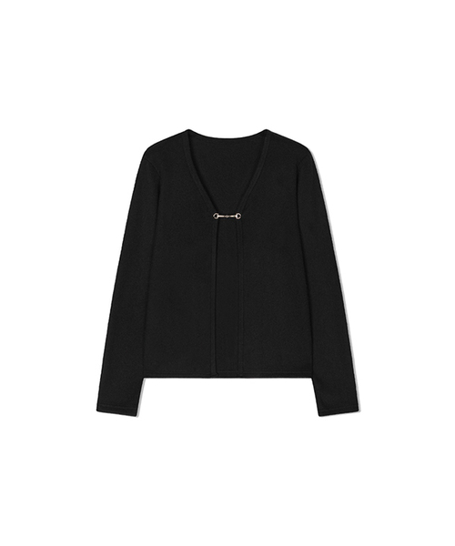 Yuje(ユジェ)の「POWDER CARDIGAN (3color)(カーディガン/ボレロ・レディース・グレー/ブラック/PINK・FREE)」の2枚目の写真