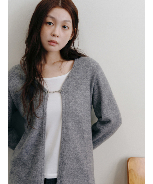 Yuje(ユジェ)の「POWDER CARDIGAN (3color)(カーディガン/ボレロ・レディース・グレー/ブラック/PINK・FREE)」の7枚目の写真
