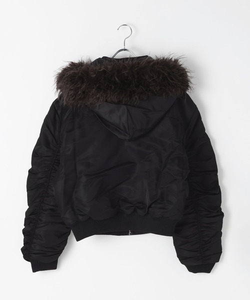 LAND MUSEUM(ランドミュージアム)の「【フード取り外し可】LAND MUSEUM/ファードッキングブルゾン(ブルゾン・メンズ・ブラック・MEDIUM/LARGE)」の2枚目の写真