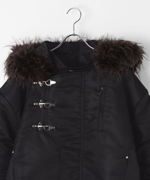 LAND MUSEUM(ランドミュージアム)の「【フード取り外し可】LAND MUSEUM/ファードッキングブルゾン(ブルゾン・メンズ・ブラック・MEDIUM/LARGE)」の3枚目の写真