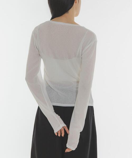 KBF（ケイビーエフ）の「『別注』Lee Izumida×KBF シアーTEE（Tシャツ/カットソー・レディース・オフホワイト/グリーン系その他・ONE）」の6枚目の写真