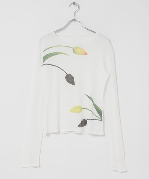 KBF（ケイビーエフ）の「『別注』Lee Izumida×KBF シアーTEE（Tシャツ/カットソー・レディース・オフホワイト/グリーン系その他・ONE）」の10枚目の写真