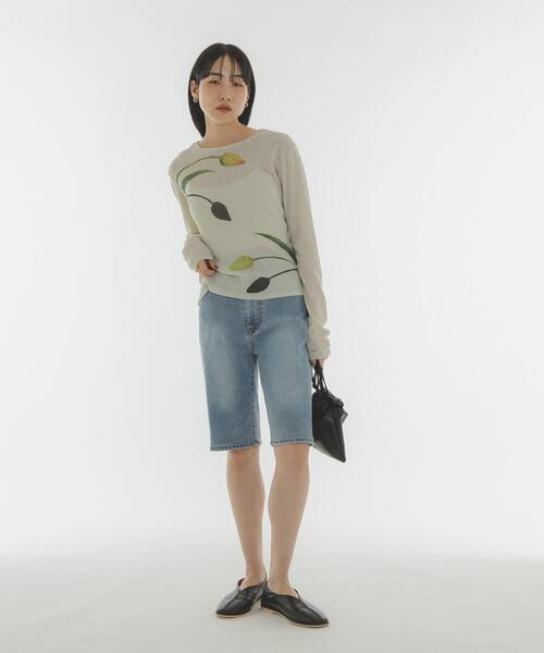 KBF（ケイビーエフ）の「『別注』Lee Izumida×KBF シアーTEE（Tシャツ/カットソー・レディース・オフホワイト/グリーン系その他・ONE）」の18枚目の写真