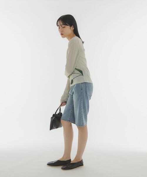 KBF（ケイビーエフ）の「『別注』Lee Izumida×KBF シアーTEE（Tシャツ/カットソー・レディース・オフホワイト/グリーン系その他・ONE）」の19枚目の写真