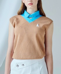 archivio（アルチビオ）の「＜LADIES>襟付きメッシュニットベスト（ベスト）」