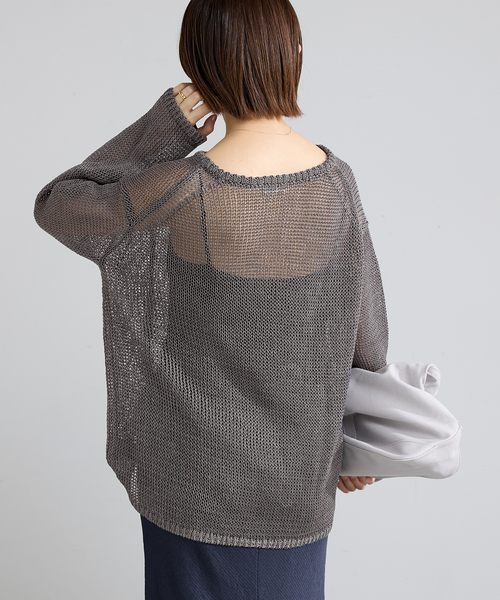 IENA（イエナ）の「ギマコットンプルオーバー（ニット/セーター・レディース・ホワイト/レッド/グレー・FREE）」の10枚目の写真