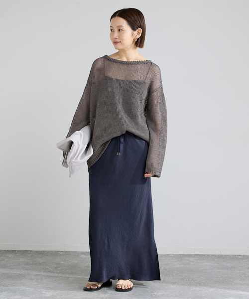 IENA（イエナ）の「ギマコットンプルオーバー（ニット/セーター・レディース・ホワイト/レッド/グレー・FREE）」の12枚目の写真