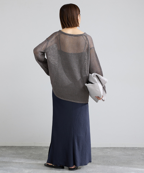 IENA（イエナ）の「ギマコットンプルオーバー（ニット/セーター・レディース・ホワイト/レッド/グレー・FREE）」の14枚目の写真