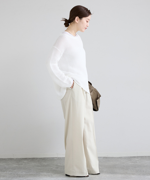 IENA（イエナ）の「ギマコットンプルオーバー（ニット/セーター・レディース・ホワイト/レッド/グレー・FREE）」の19枚目の写真