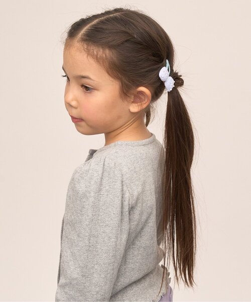Lycee mine（リセマイン）の「ぷっくりリボンヘアクリップ'(2コセット)（バレッタ/ヘアクリップ・キッズ・イエロー/サックスブルー/ライトピンク・F）」の13枚目の写真