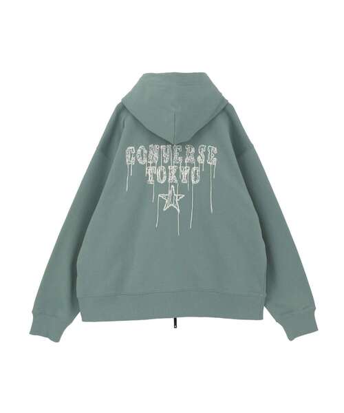 CONVERSE TOKYO(コンバーストウキョウ)の「EMBROIDED LOGO ZIP HOODIE(パーカー・レディース・ブラック/グレー/グリーン・SMALL/MEDIUM)」の14枚目の写真
