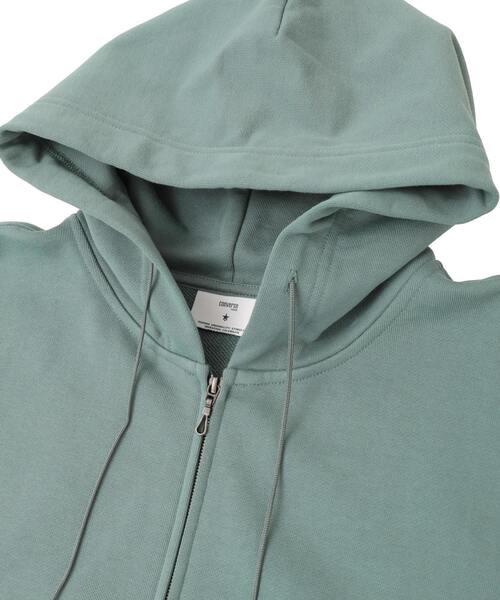 CONVERSE TOKYO(コンバーストウキョウ)の「EMBROIDED LOGO ZIP HOODIE(パーカー・レディース・ブラック/グレー/グリーン・SMALL/MEDIUM)」の18枚目の写真