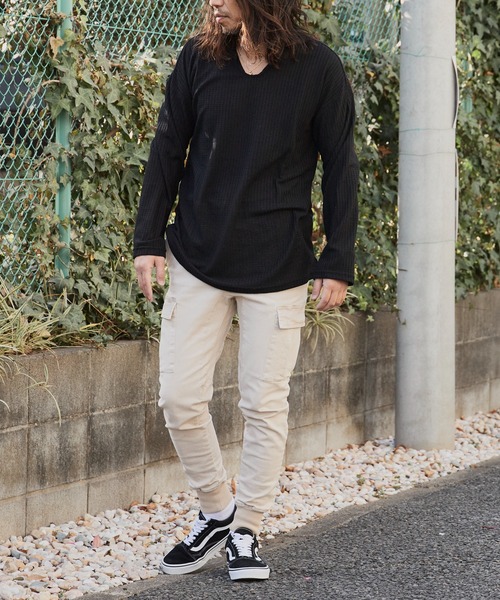 WP WESTPOINT(ダブルピーウエストポイント)の「WP WESTPOINT/ダブルピー ウエストポイント カーゴリブ イージーパンツ 秋 秋服 2026年秋冬(カーゴパンツ・メンズ・ライトベージュ・S/XS/XXL)」の2枚目の写真