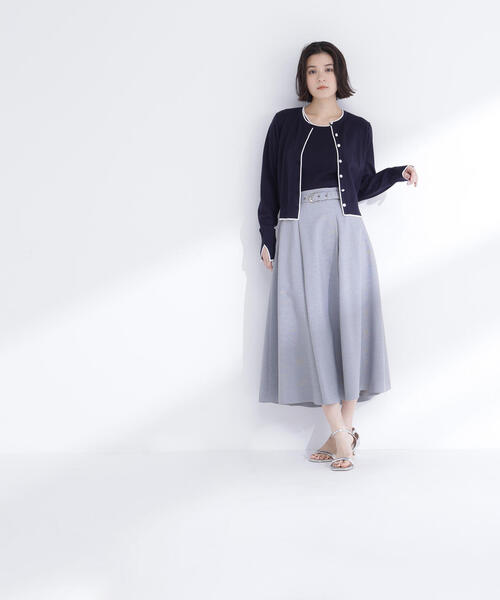 NATURAL BEAUTY BASIC(ナチュラルビューティーベーシック)の「◇メタルバックルフレアースカート(スカート・レディース・ベージュ/グレー/チャコールグレー・MEDIUM/P/S)」の10枚目の写真