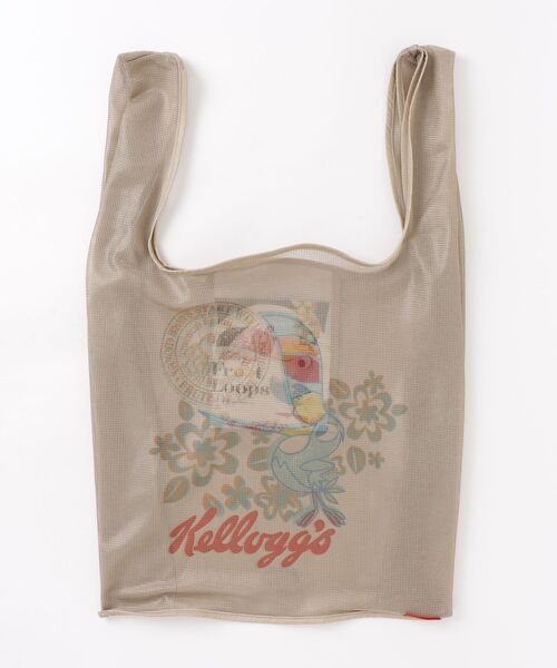 FRUIT OF THE LOOM（フルーツオブザルーム）の「【FRUIT OF THE LOOM/フルーツオブザルーム】VINTAGE Kellogg’ s mesh eco bag / ヴィンテージケロッグメッシュエコバッグ（トートバッグ・レディース・オレンジ/サックスブルー/ブラック・FREE）」の3枚目の写真