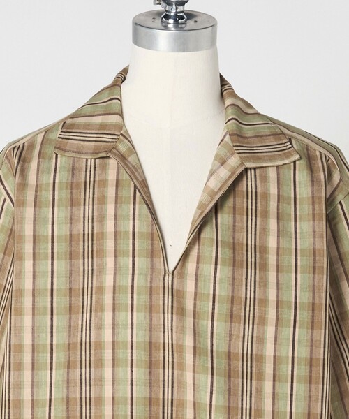 LOEFF(ロエフ)の「<LOEFF>チェック スキッパー シャツ UNISEX(シャツ/ブラウス・レディース・ベージュ・2/1/0)」の17枚目の写真