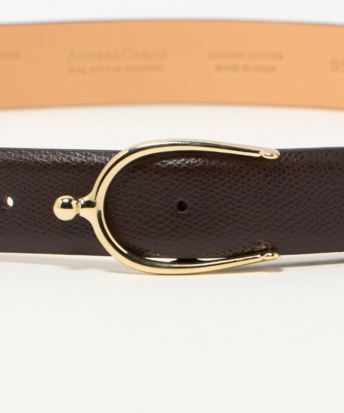 UNITED ARROWS（ユナイテッドアローズ）の「【別注】＜ANDREA GRECO＞ ピンバックルベルト 30MM（ベルト・メンズ・ダークブラウン/ブラック・95cm/90cm/80ｃｍ/85cm）」の4枚目の写真