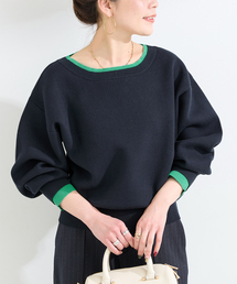 B.C STOCK（ベーセーストック）の「ウォッシャブル   配色ニットプルオーバー（ニット/セーター）」