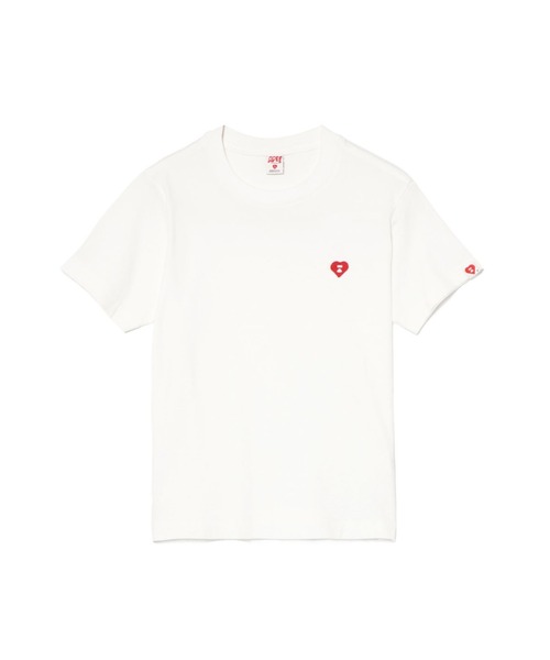 APEE BY A BATHING APE(エイピーバイアベイシングエイプ)の「HEART BADGE TEE(Tシャツ/カットソー・レディース・ブルー/ホワイト/バーガンディー/ブラック・X-SMALL/SMALL)」の3枚目の写真