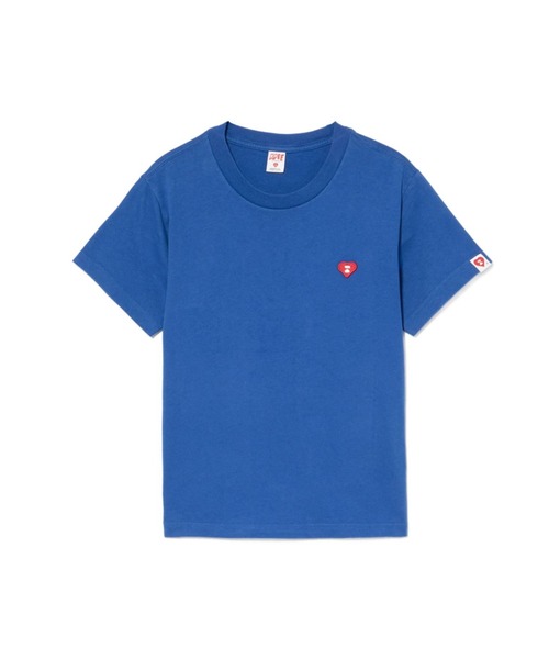 APEE BY A BATHING APE(エイピーバイアベイシングエイプ)の「HEART BADGE TEE(Tシャツ/カットソー・レディース・ブルー/ホワイト/バーガンディー/ブラック・X-SMALL/SMALL)」の1枚目の写真