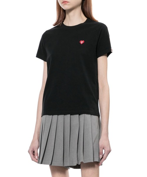APEE BY A BATHING APE(エイピーバイアベイシングエイプ)の「HEART BADGE TEE(Tシャツ/カットソー・レディース・ブルー/ホワイト/バーガンディー/ブラック・X-SMALL/SMALL)」の7枚目の写真