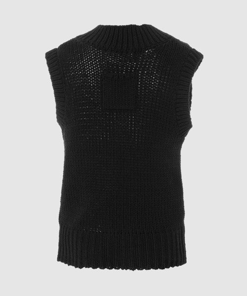 OUAT(オーユーエーティー)の「META KNIT VEST(ベスト・メンズ・ブラック・3/2)」の5枚目の写真