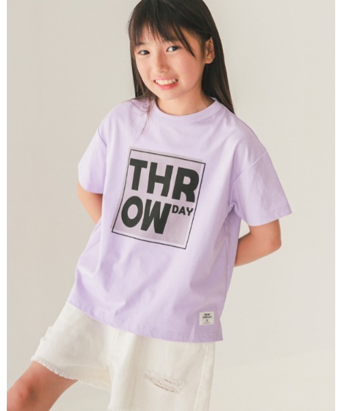 jeans-b（ジーンズベー）の「ジーンズベー THROW Tシャツ（Tシャツ/カットソー・キッズ・パープル/アイボリー/ブラック・130cm/140cm/150cm/160cm）」の3枚目の写真