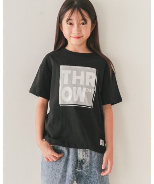 jeans-b（ジーンズベー）の「ジーンズベー THROW Tシャツ（Tシャツ/カットソー・キッズ・パープル/アイボリー/ブラック・130cm/140cm/150cm/160cm）」の2枚目の写真