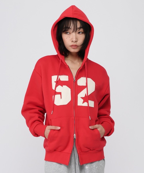 AMESWORLDWIDE（アメスワールドワイド）の「【UNISEX】AMES WORLDWIDE ／52アップリケフードジップ（パーカー・レディース・レッド/グレー/ネイビー・MEDIUM/SMALL）」の3枚目の写真