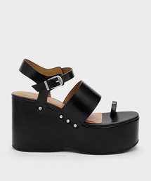新品CHARLES & KEITH ブラックウェッジサンダル CHARLES & KEITH｜チャールズ & キースのサンダル通販 - ZOZOTOWN