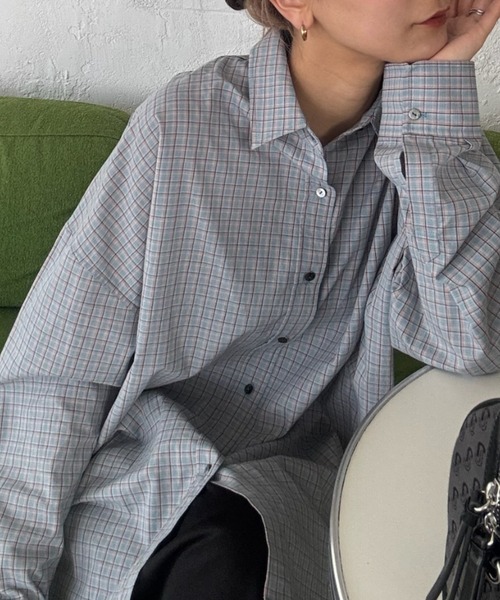 JEANASIS（ジーナシス）の「長袖シャツ（シャツ/ブラウス・レディース・グレー・FREE）」の4枚目の写真