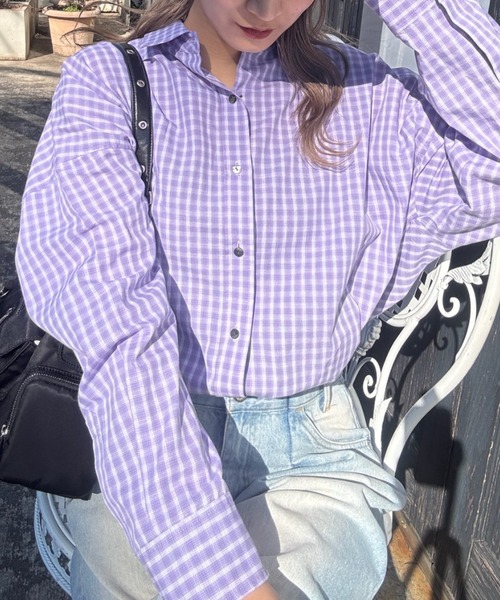 JEANASIS（ジーナシス）の「長袖シャツ（シャツ/ブラウス・レディース・グレー・FREE）」の5枚目の写真