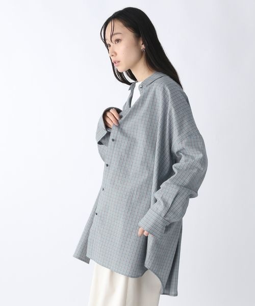 JEANASIS（ジーナシス）の「長袖シャツ（シャツ/ブラウス・レディース・グレー・FREE）」の18枚目の写真