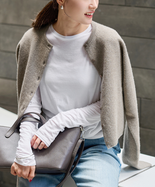 FRAMeWORK（フレームワーク）の「≪追加≫HTシアーL/Tee NEW（Tシャツ/カットソー・レディース・イエロー/ボルドー/ライトグリーン/ホワイト・FREE）」の5枚目の写真