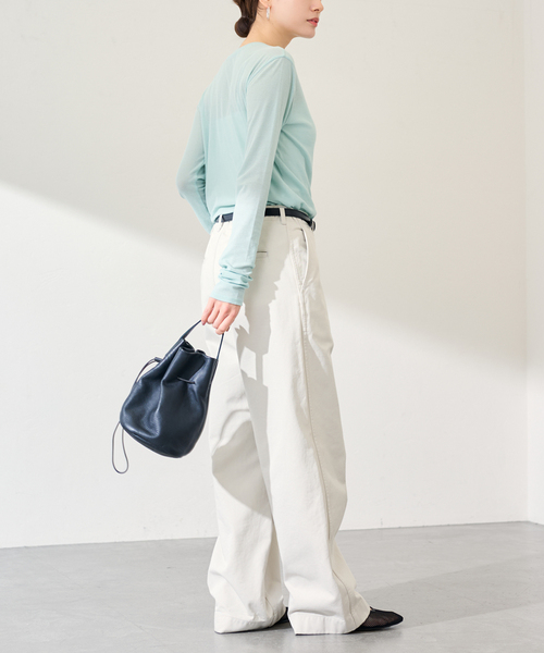 FRAMeWORK（フレームワーク）の「≪追加≫HTシアーL/Tee NEW（Tシャツ/カットソー・レディース・イエロー/ボルドー/ライトグリーン/ホワイト・FREE）」の7枚目の写真