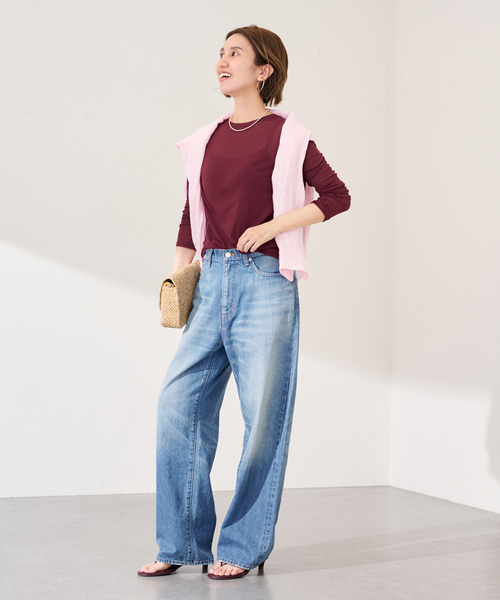 FRAMeWORK（フレームワーク）の「≪追加≫HTシアーL/Tee NEW（Tシャツ/カットソー・レディース・イエロー/ボルドー/ライトグリーン/ホワイト・FREE）」の16枚目の写真