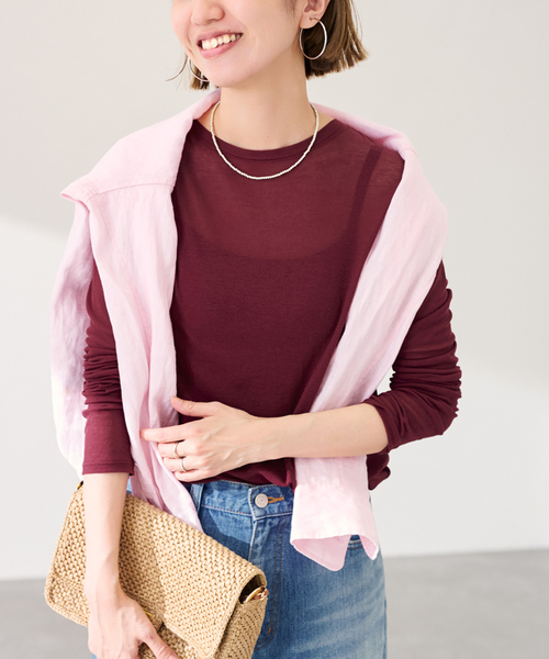 FRAMeWORK（フレームワーク）の「≪追加≫HTシアーL/Tee NEW（Tシャツ/カットソー・レディース・イエロー/ボルドー/ライトグリーン/ホワイト・FREE）」の17枚目の写真