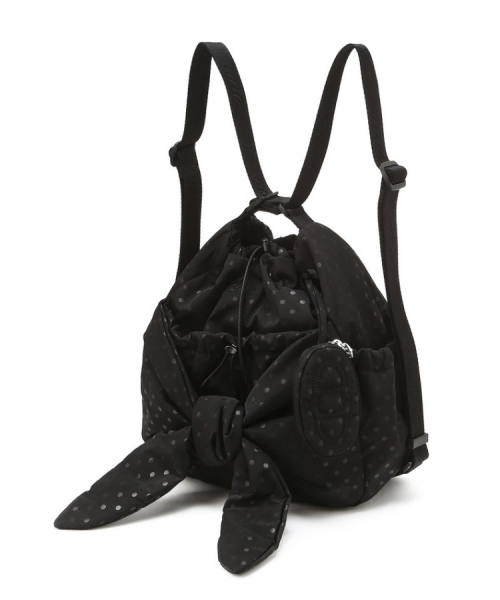 athe（アテ）の「[RUBAN] ドットブラックリボンバックパック兼ショルダーバッグ S AABA6F912BK（バックパック/リュック・レディース・ブラック・FREE）」の4枚目の写真