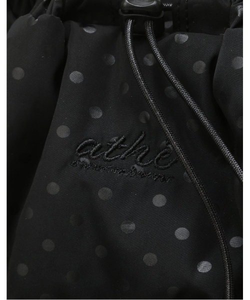 athe（アテ）の「[RUBAN] ドットブラックリボンバックパック兼ショルダーバッグ S AABA6F912BK（バックパック/リュック・レディース・ブラック・FREE）」の8枚目の写真