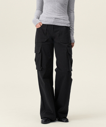 LIE MEQUE（リメーク）の「ポケットワイドパンツブラック（その他パンツ）」