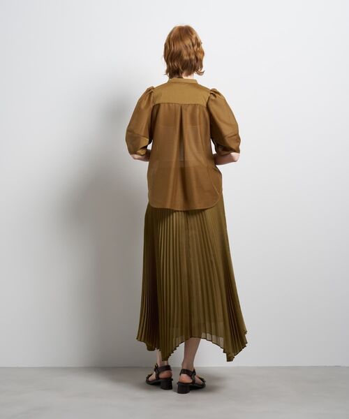 LANVIN en Bleu（ランバンオンブルー）の「カールマイヤーフリルブラウス（シャツ/ブラウス・レディース・グレー/キャメル/オフホワイト・38）」の6枚目の写真