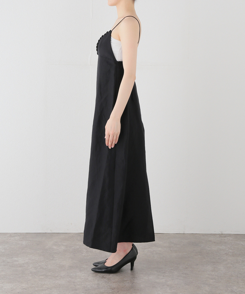 EDIT. FOR LULU(エディットフォールル)の「【NOHRA/ノーラ】Silk linen dress(ワンピース・レディース・ブラック・SMALL)」の2枚目の写真