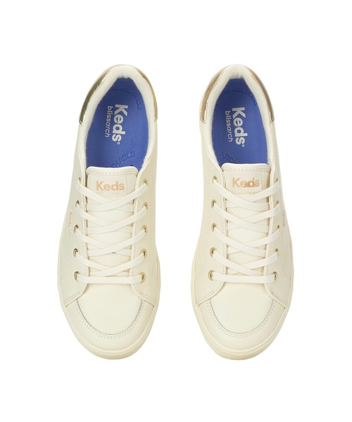 Keds(ケッズ)の「Keds ケッズ センター スリー レザー ナチュラルホワイト(スニーカー・レディース・オフホワイト・22.5cm/23.0cm/23.5cm/24.0cm/24.5cm/25.0cm)」の3枚目の写真