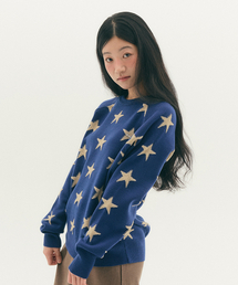 Fallett（ファレット）の「スタージャカードプルオーバーニットネイビー（ニット/セーター）」