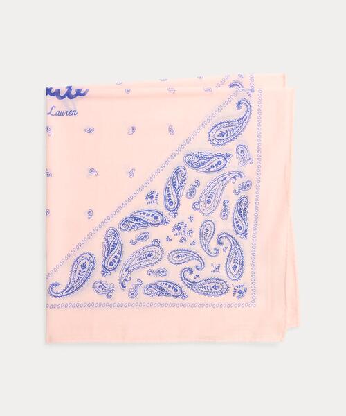 ロゴ ペイズリー コットン バンダナ（バンダナ/スカーフ）｜POLO RALPH