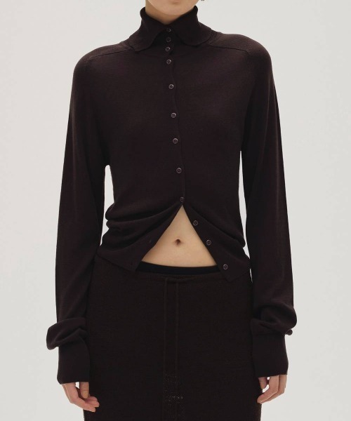 TODAYFUL（トゥデイフル）の「TODAYFUL Tencelwool Highneck Knit（ニット/セーター・レディース・ダークブラウン/ブラック/グレー・FREE）」の16枚目の写真