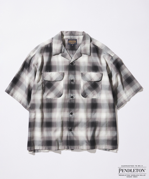 PENDLETON(ペンドルトン)の「PENDLETON / ペンドルトン 別注 TR ツイル 半袖 ボードシャツ(シャツ/ブラウス・メンズ・ライトグリーン/ブラック/ブルー系その他/ブラウン系その他・LARGE/MEDIUM)」の1枚目の写真