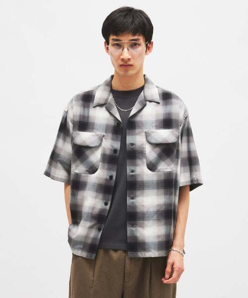 PENDLETON(ペンドルトン)の「PENDLETON / ペンドルトン 別注 TR ツイル 半袖 オープンカラーシャツ(シャツ/ブラウス・メンズ・ライトグリーン/ブラック/ブルー系その他/ブラウン系その他・LARGE/MEDIUM)」の14枚目の写真