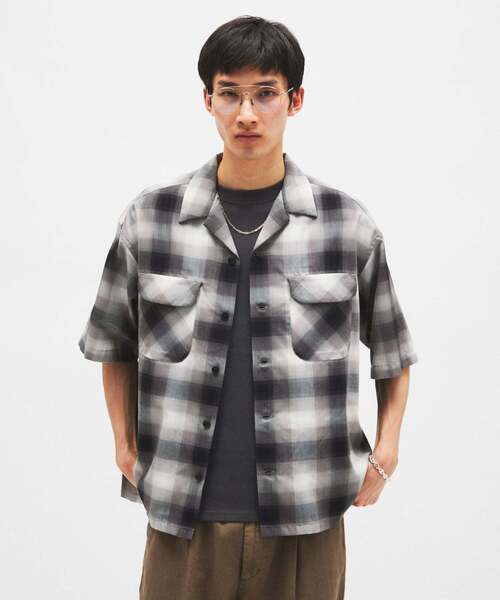PENDLETON(ペンドルトン)の「PENDLETON / ペンドルトン 別注 TR ツイル 半袖 オープンカラーシャツ(シャツ/ブラウス・メンズ・ライトグリーン/ブラック/ブルー系その他/ブラウン系その他・LARGE/MEDIUM)」の13枚目の写真