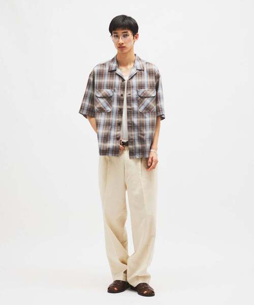 PENDLETON(ペンドルトン)の「PENDLETON / ペンドルトン 別注 TR ツイル 半袖 オープンカラーシャツ(シャツ/ブラウス・メンズ・ライトグリーン/ブラック/ブルー系その他/ブラウン系その他・LARGE/MEDIUM)」の7枚目の写真